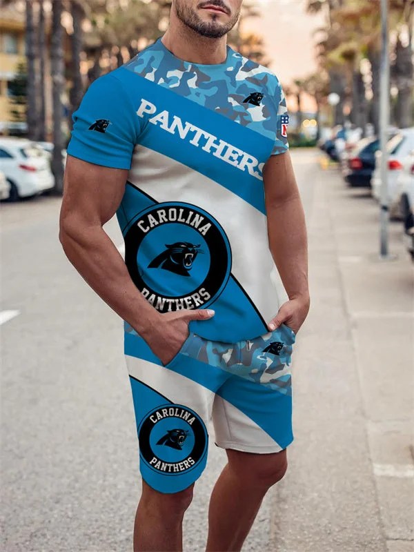 Carolina Panthers T-shirt and Shorts AZTS489