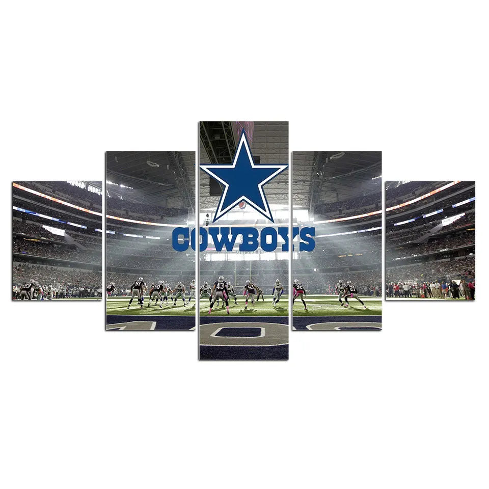 Dallas Cowboys 5 Piece Canvas Wall Art With Frame HA35