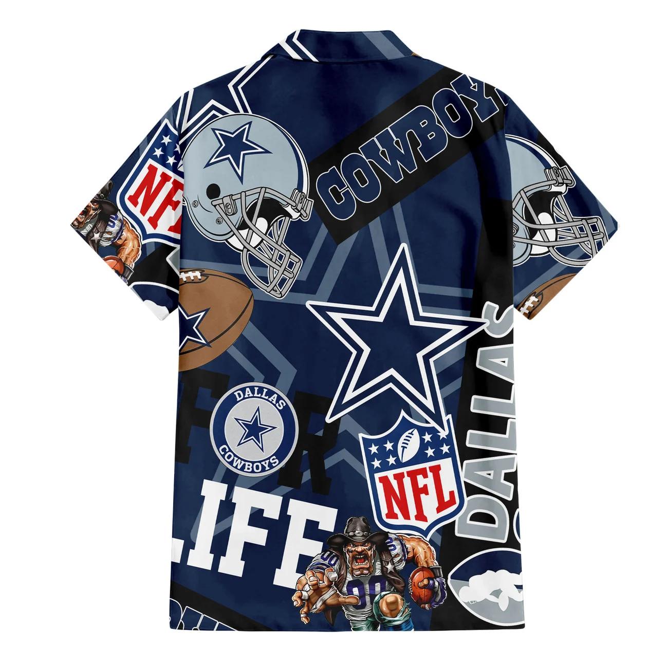 Dallas Cowboys Custom Limited Edition For Life Hawaiian Shirt and Shorts AZHAHWSS000260