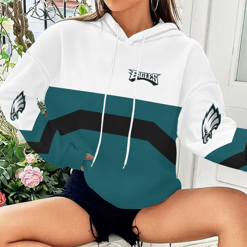 Philadelphia Eagles Printed Hooded Pocket Pullover Hoodie AZBTPH000026