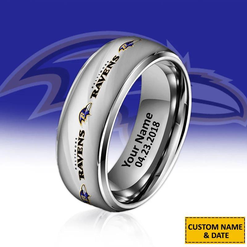 Baltimore Ravens Special Stainless Ring Custom Name AZBTSR000044