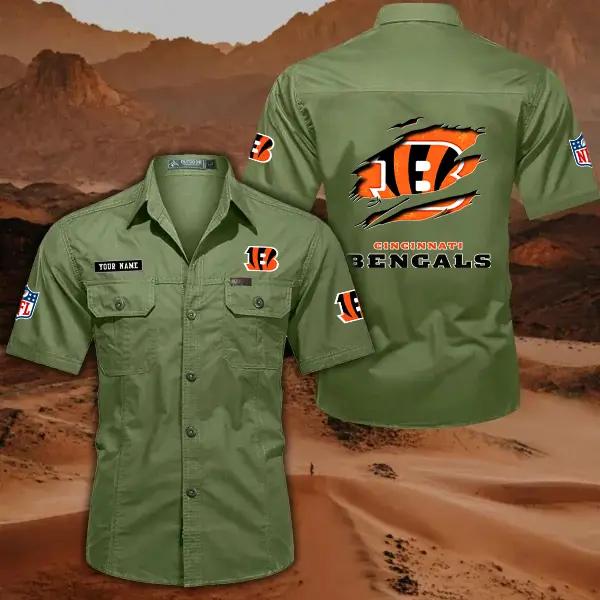 Cincinnati Bengals Men’s Short Sleeve Cargo Shirts New 2025 AZBT2DCGS000007