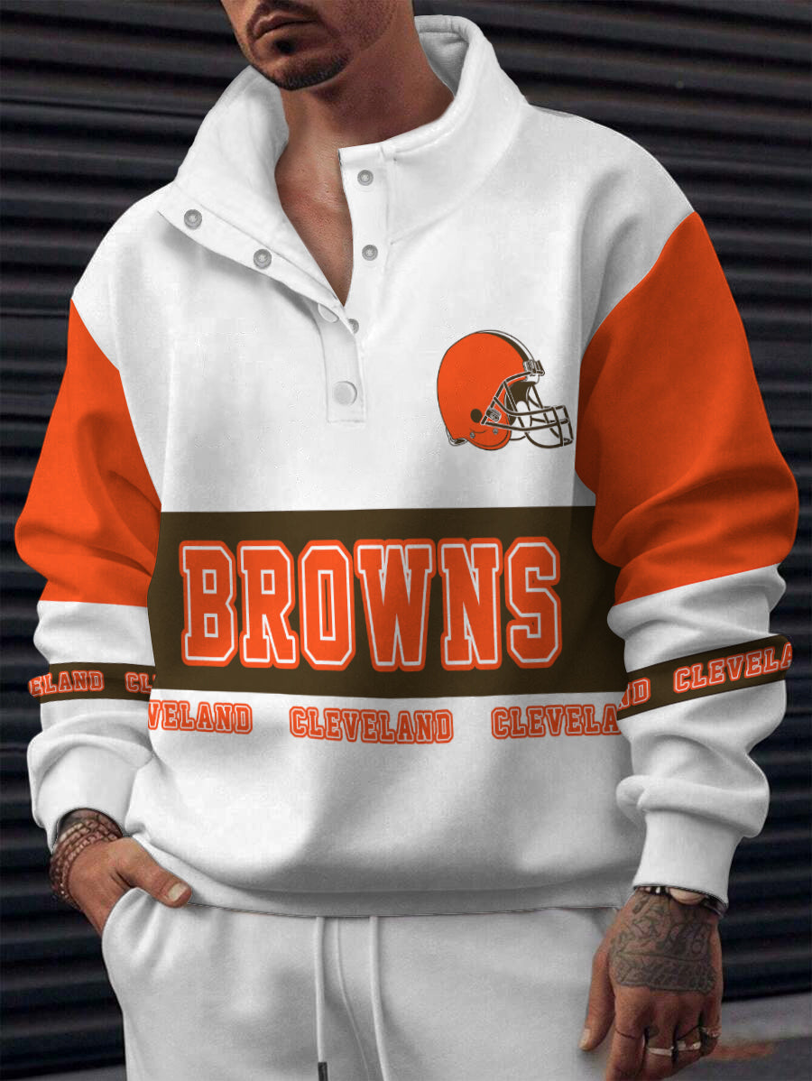 Cleveland Browns Casual Colorful Stand Collar Sweatshirt AZBTSCSW000570