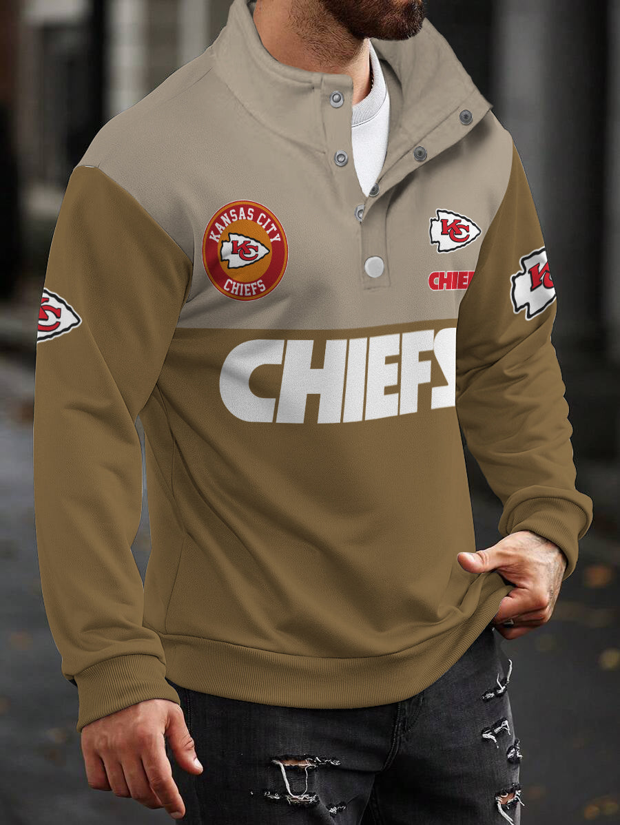 Kansas City Chiefs Casual Colorful Stand Collar Sweatshirt AZBTSCSW000454