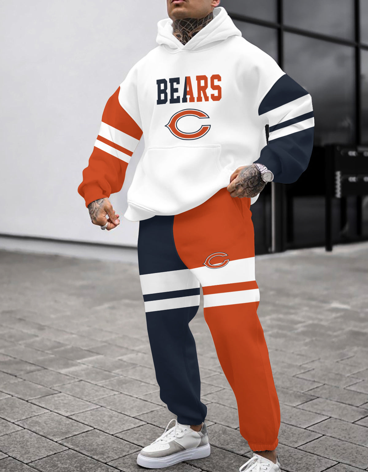 Chicago Bears Combo Pullover Hoodie And Sweatpants AZBTPHSP000014
