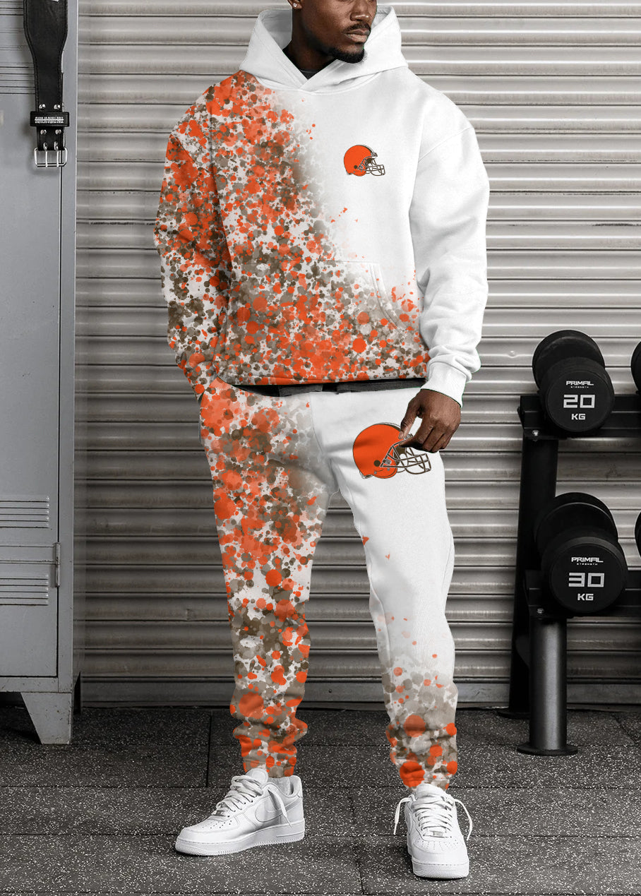 Cleveland Browns Combo Pullover Hoodie And Sweatpants AZBTPHSP000086