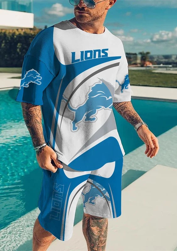 Detroit Lions T-shirt and shorts AZTS026