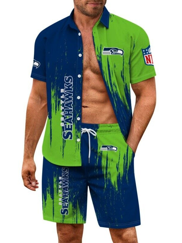 Seattle Seahawks Combo Hawaiian Shirt and Shorts AZBTHWSS000023