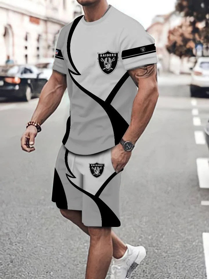 Las Vegas Raiders T-shirt and Shorts AZTS175