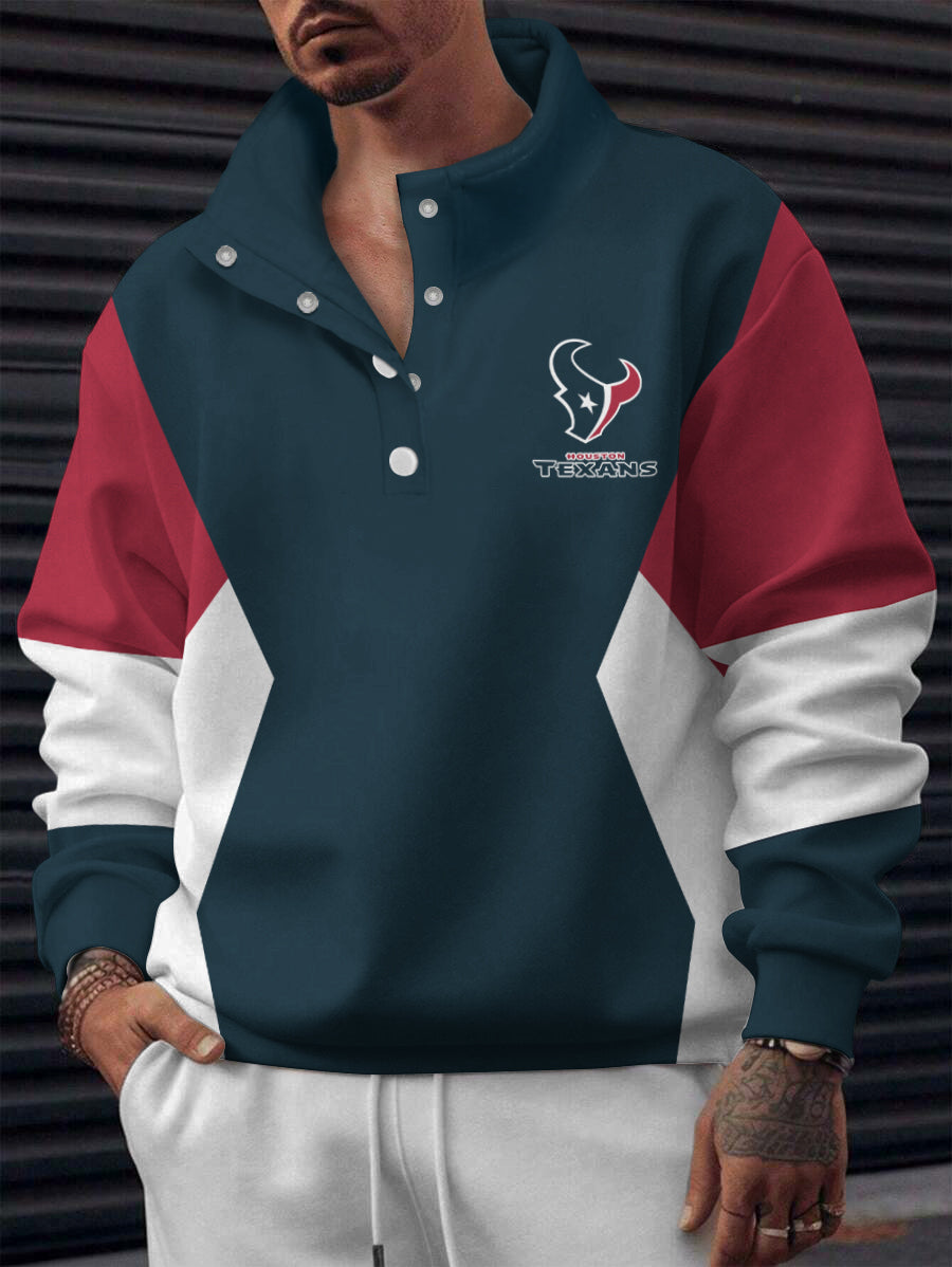 Houston Texans Casual Colorful Stand Collar Sweatshirt AZBTSCSW000516