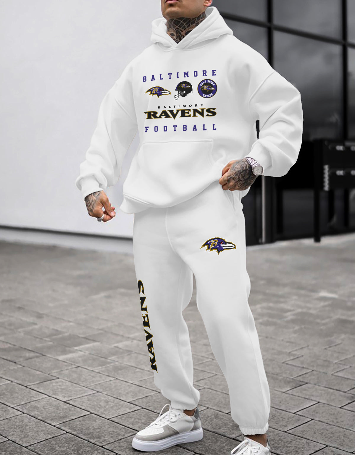 Baltimore Ravens Combo Pullover Hoodie And Sweatpants AZBTPHSP000135