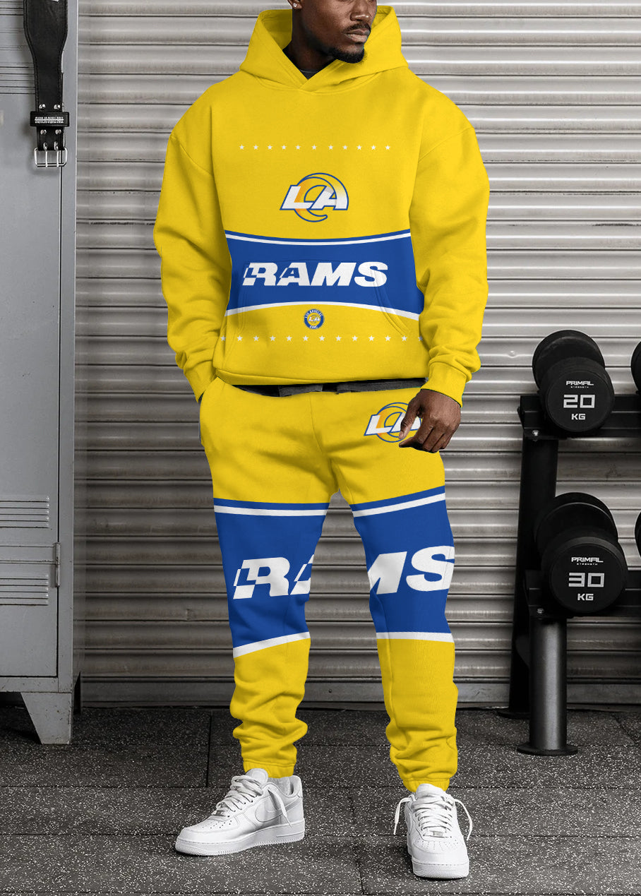 Los Angeles Rams Combo Pullover Hoodie And Sweatpants AZBTPHSP000139