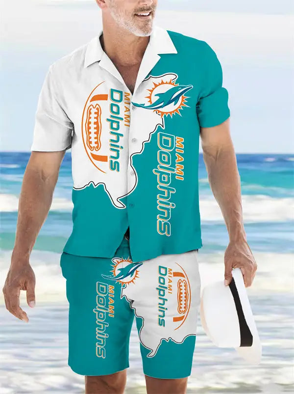 Miami Dolphins Combo Hawaiian Shirt and Shorts AZBTHWSS000230