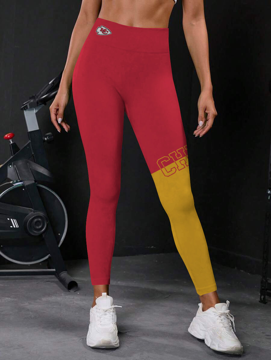 Kansas City Chiefs High Waist Push Up Printed Leggings (4)