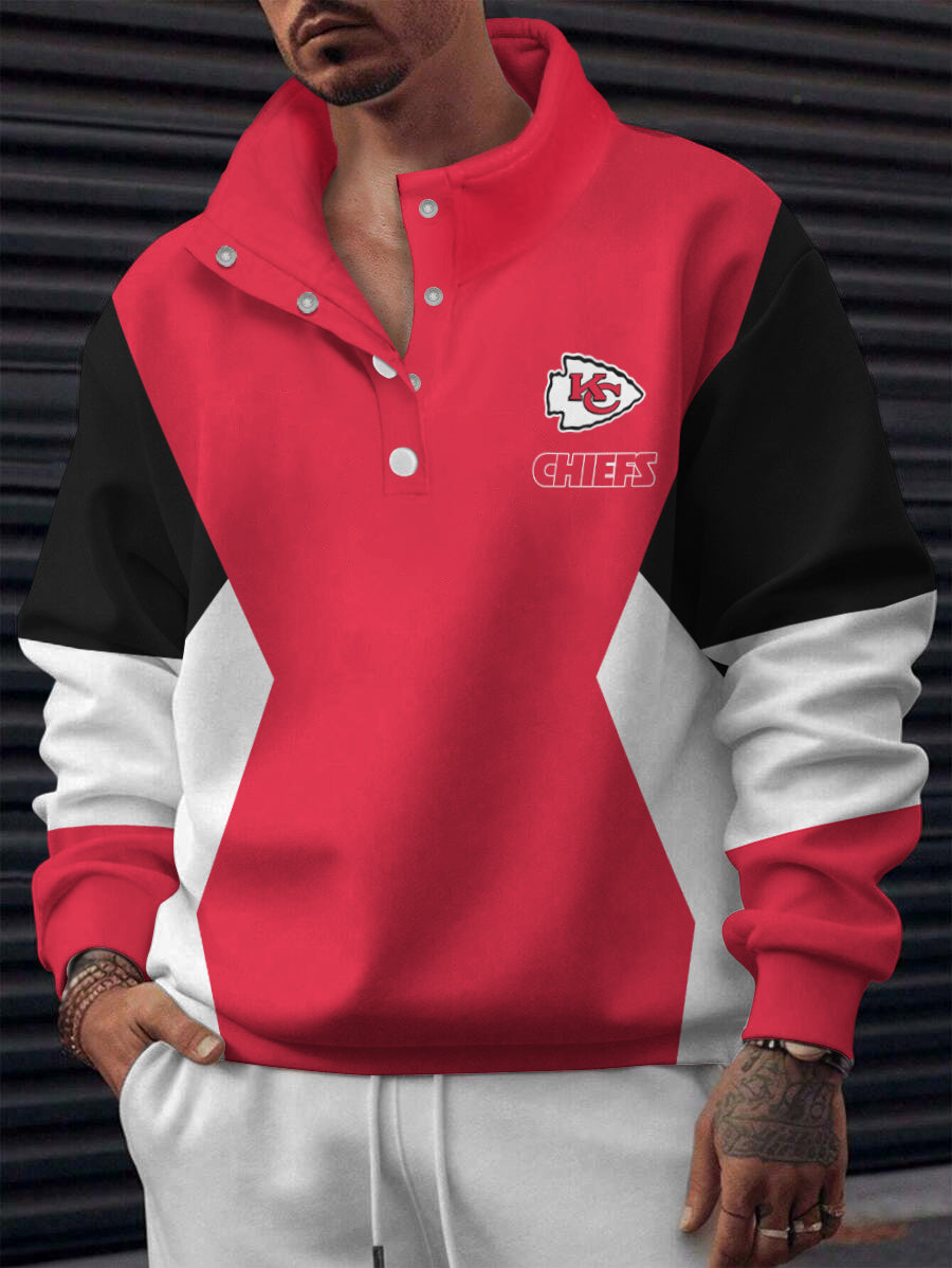 Kansas City Chiefs Casual Colorful Stand Collar Sweatshirt AZBTSCSW000306