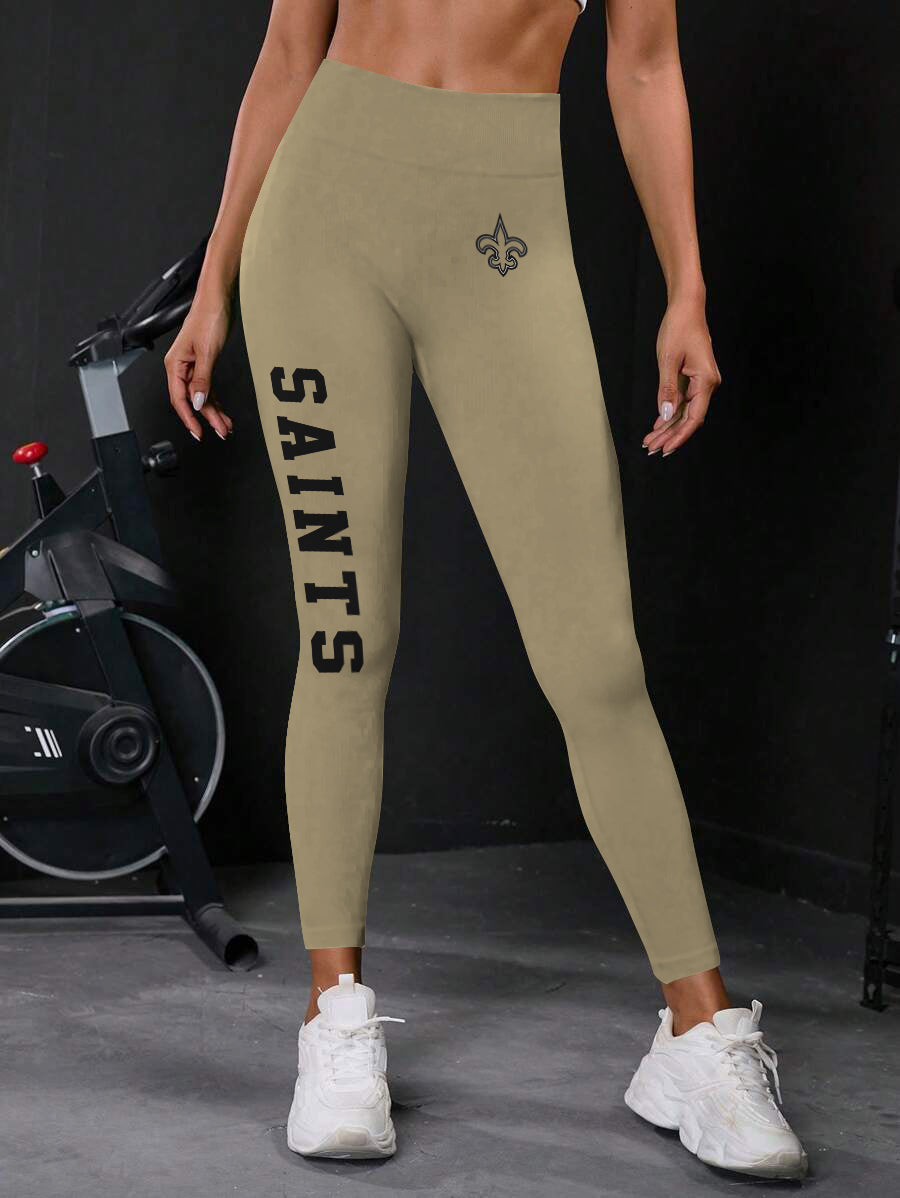 New Orleans Saints High Waist Push Up Printed Leggings (2)