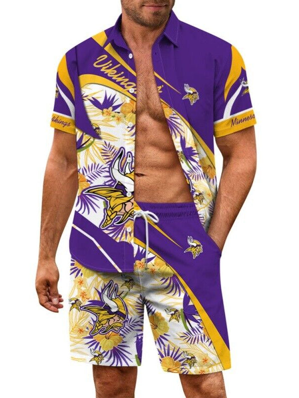 Minnesota Vikings Combo Hawaiian Shirt and Shorts AZBTHWSS000016