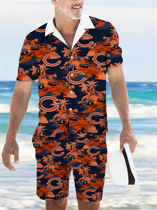 Chicago Bears Combo Hawaiian Shirt and Shorts AZBTHWSS000162