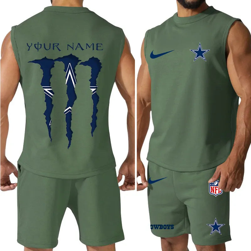 Dallas Cowboys Colorful Combo Men Jersey Tank Top and Shorts AZBTCMJTTS000014