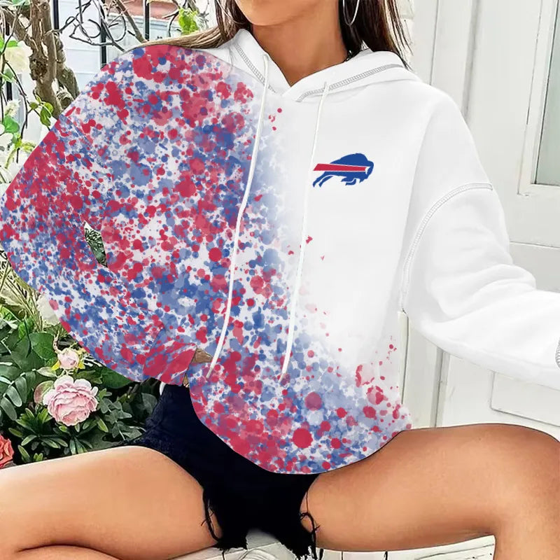 Buffalo Bills Printed Hooded Pocket Pullover Hoodie AZBTPH000002