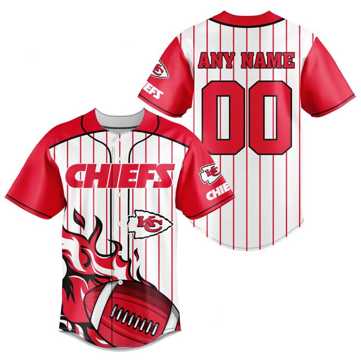 Kansas City Chiefs Personalized Baseball Jersey BG743