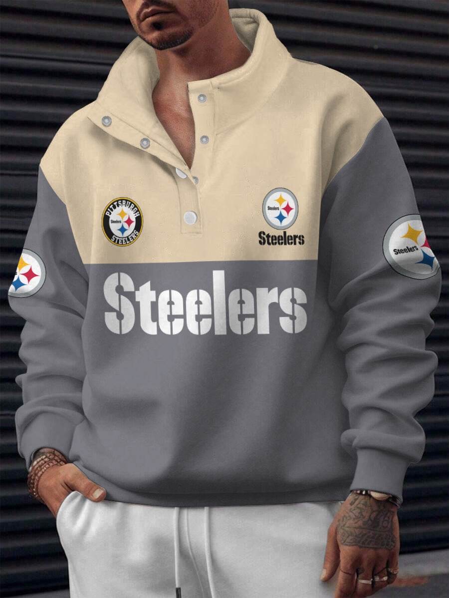 Pittsburgh Steelers Casual Colorful Stand Collar Sweatshirt AZBTSCSW000601