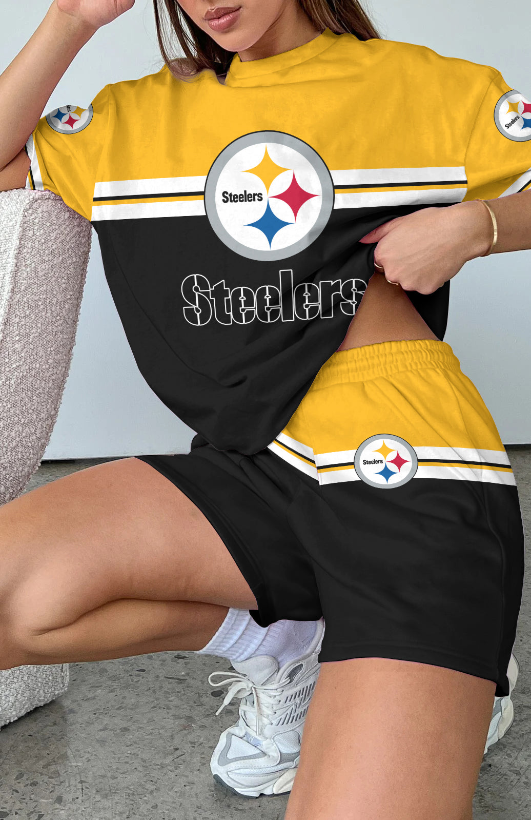 Pittsburgh Steelers Limited Edition Top And Shorts Two-Piece Suits