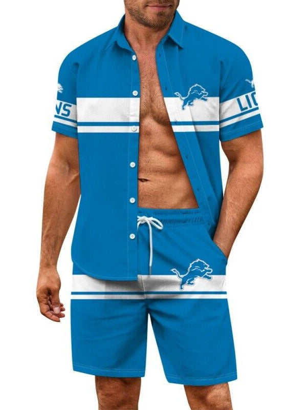 Detroit Lions Combo Hawaiian Shirt and Shorts AZBTHWSS000189