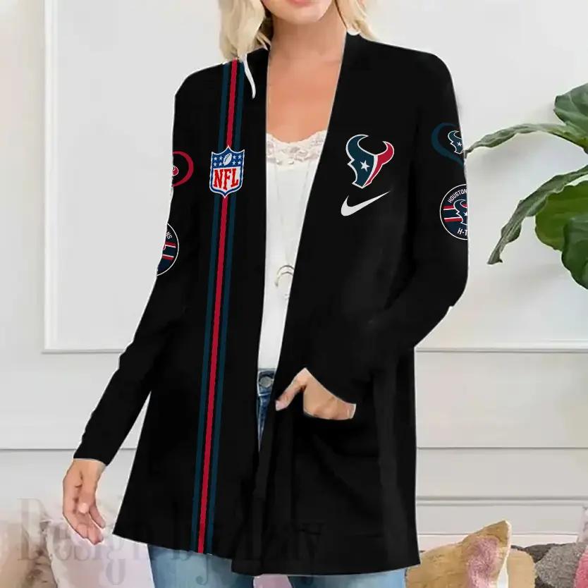 Houston Texans Women Patch Pocket Cardigan BT080