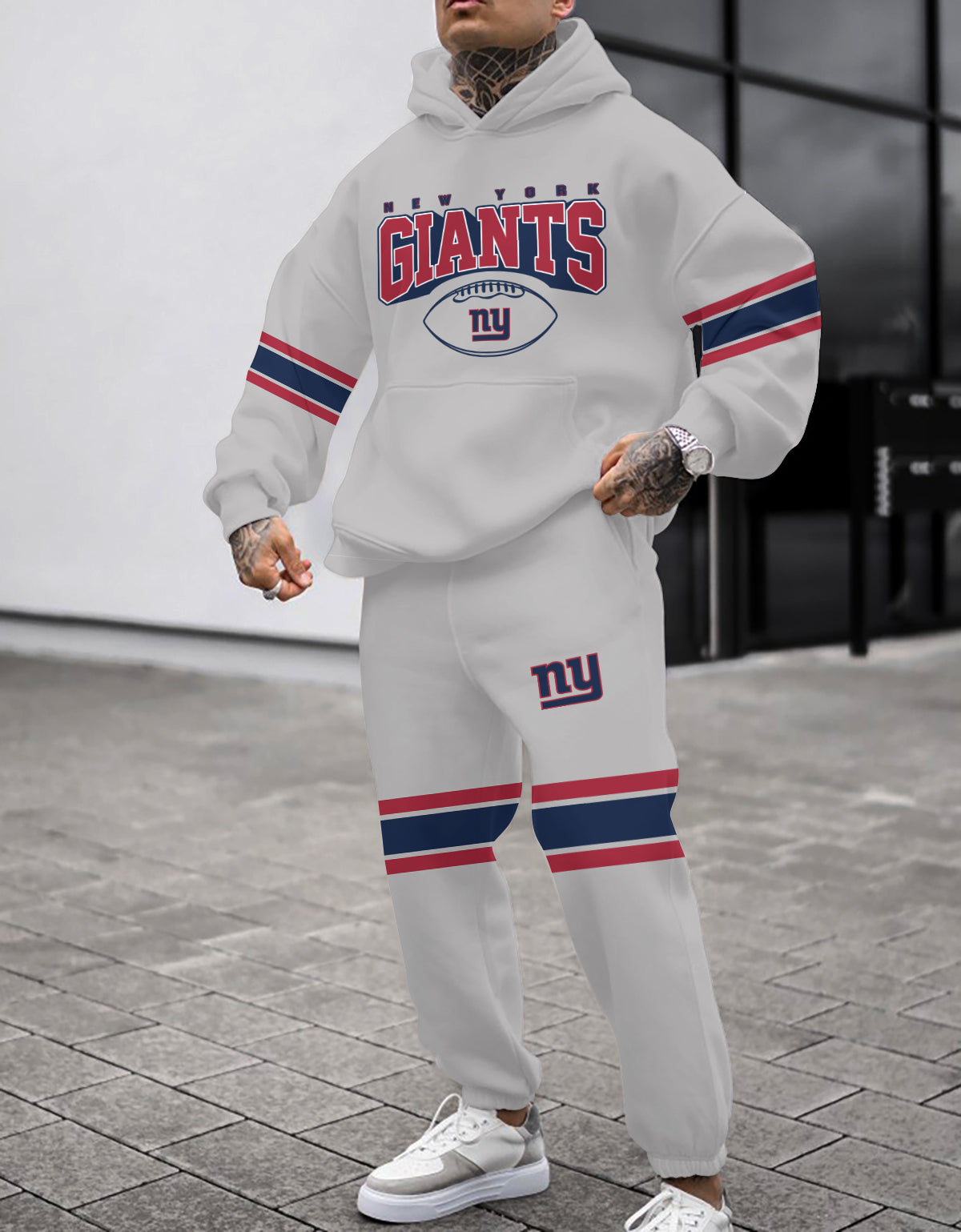 New York Giants Combo Pullover Hoodie And Sweatpants AZBTPHSP000067
