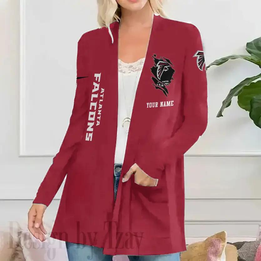 Atlanta Falcons Women Patch Pocket Cardigan BT007