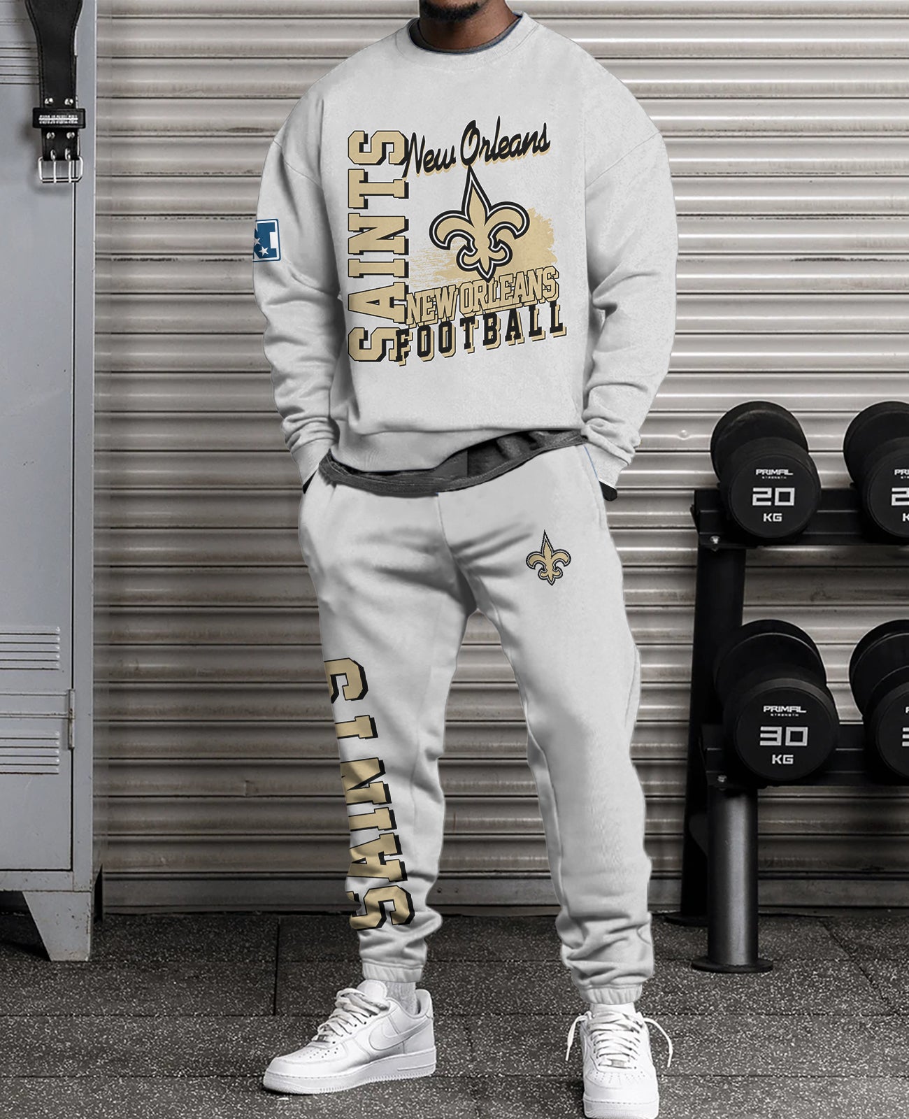 New Orleans Saints Combo 3D Sweatsuit and Sweatpants Unisex CBSP75