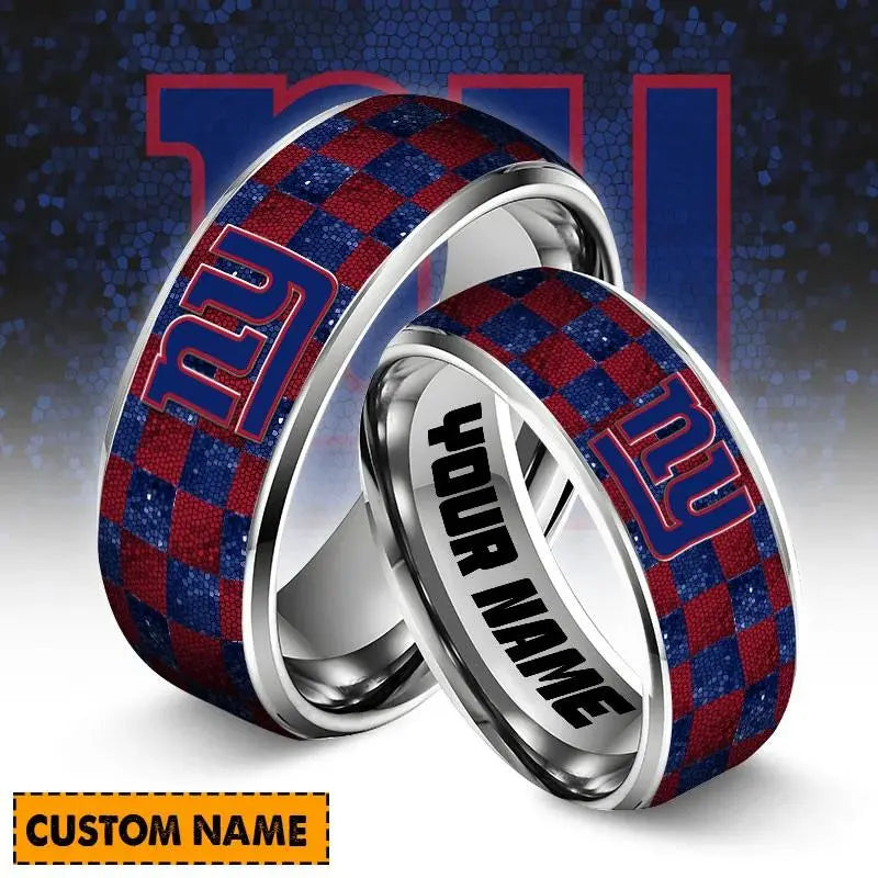 New York Giants Special Stainless Ring Custom Name AZBTSR000029