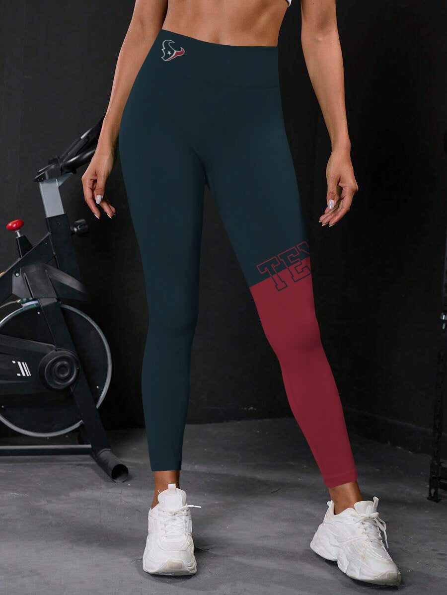 Houston Texans High Waist Push Up Printed Leggings (3)