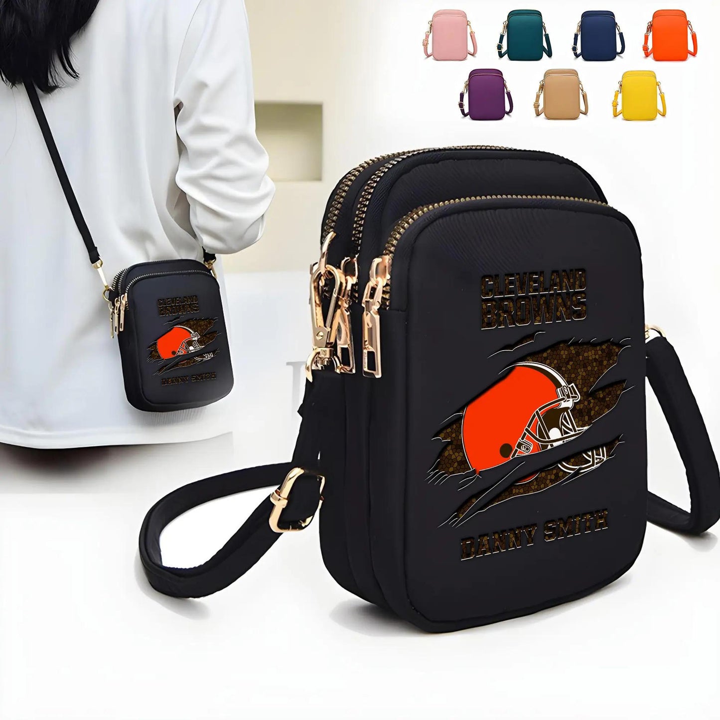 Cleveland Browns Mini Crossbody Bag for Women New Trending 2025 AZBT2DMCB000028