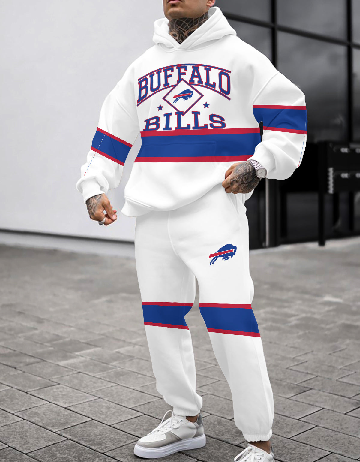 Buffalo Bills Combo Pullover Hoodie And Sweatpants AZBTPHSP000382