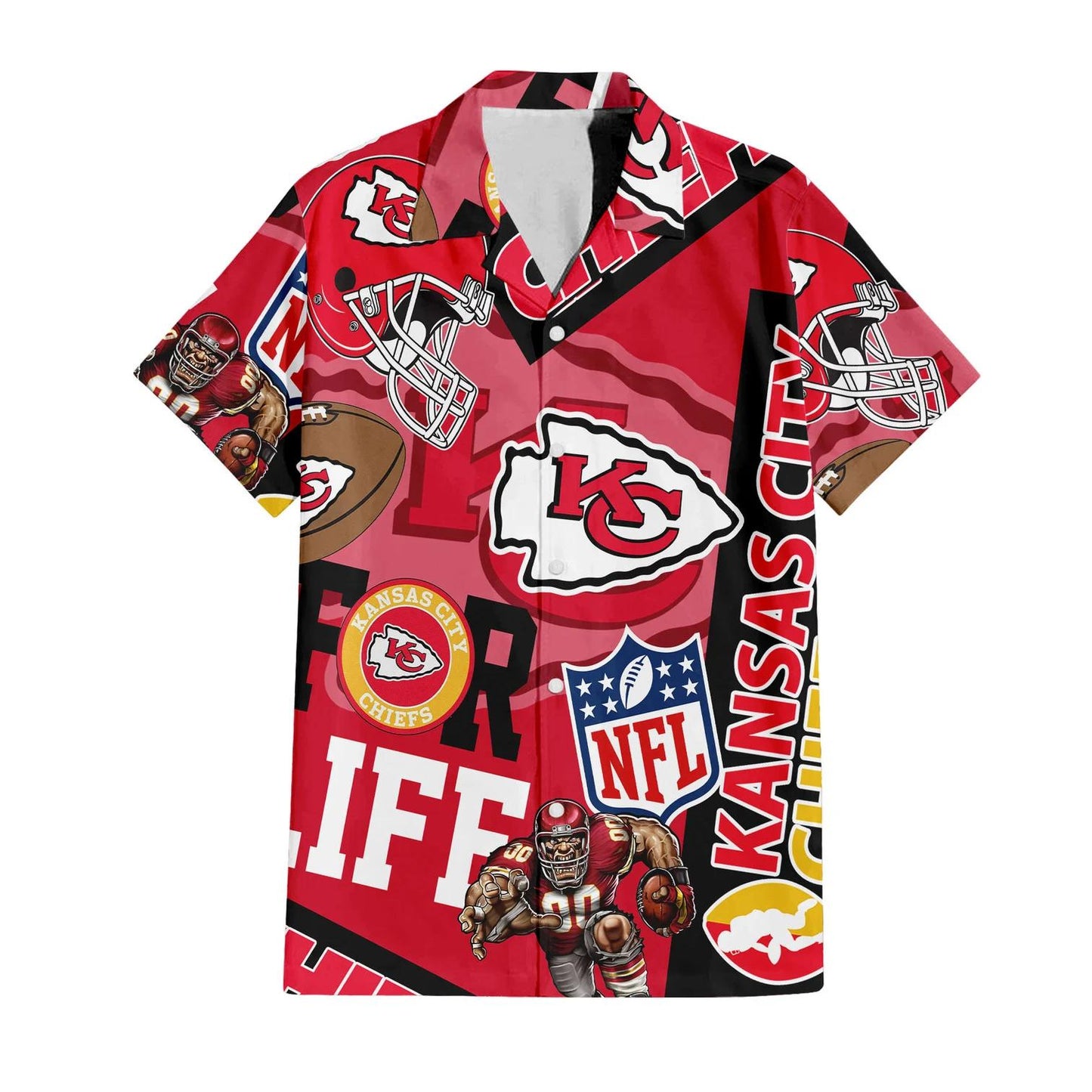 Kansas City Chiefs Custom Limited Edition For Life Hawaiian Shirt and Shorts AZHAHWSS000267