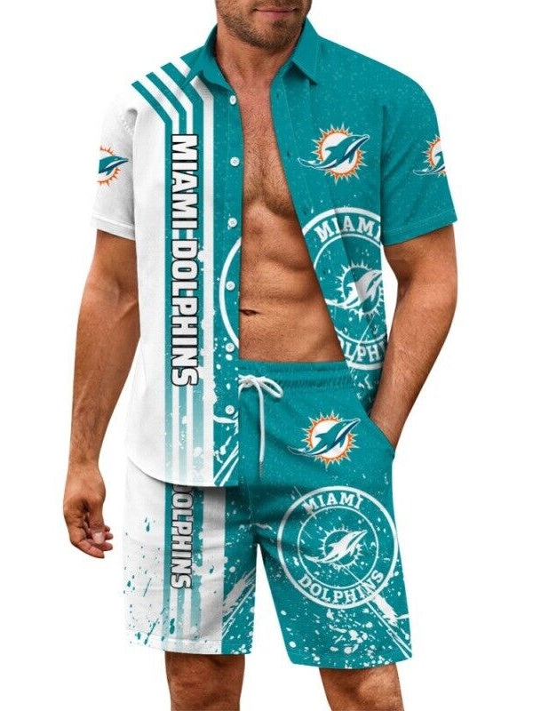 Miami Dolphins Combo Hawaiian Shirt and Shorts AZBTHWSS000142