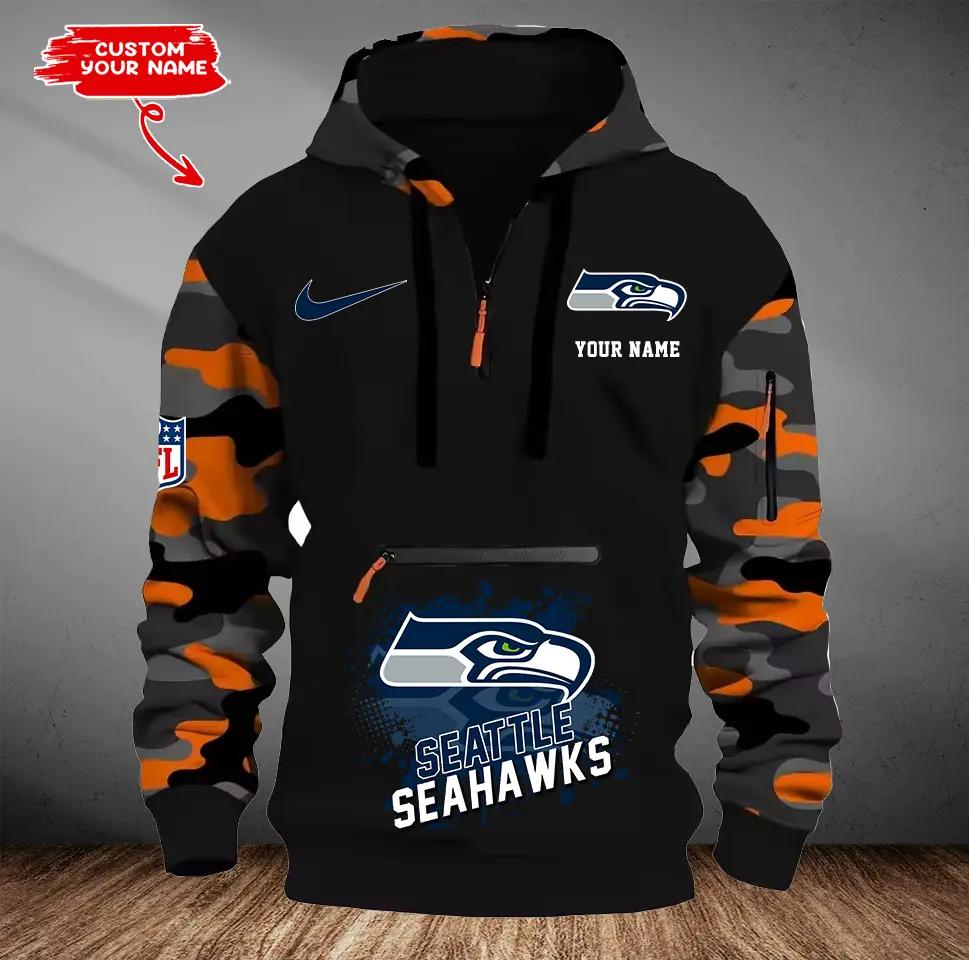 Seattle Seahawks Camouflage Hooded Sweatshirt HA60