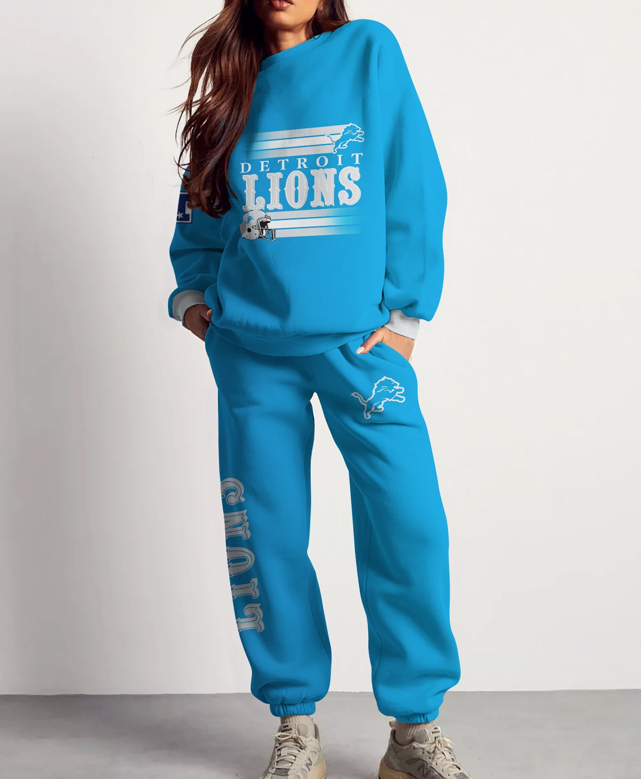 Detroit Lions Combo 3D Sweatsuit and Sweatpants Unisex CBSP244