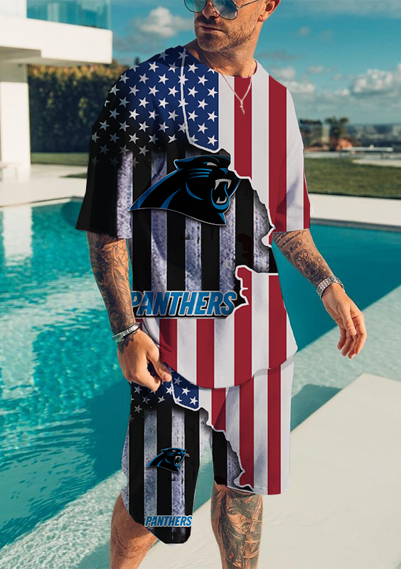 Carolina Panthers T-shirt and Shorts AZTS482