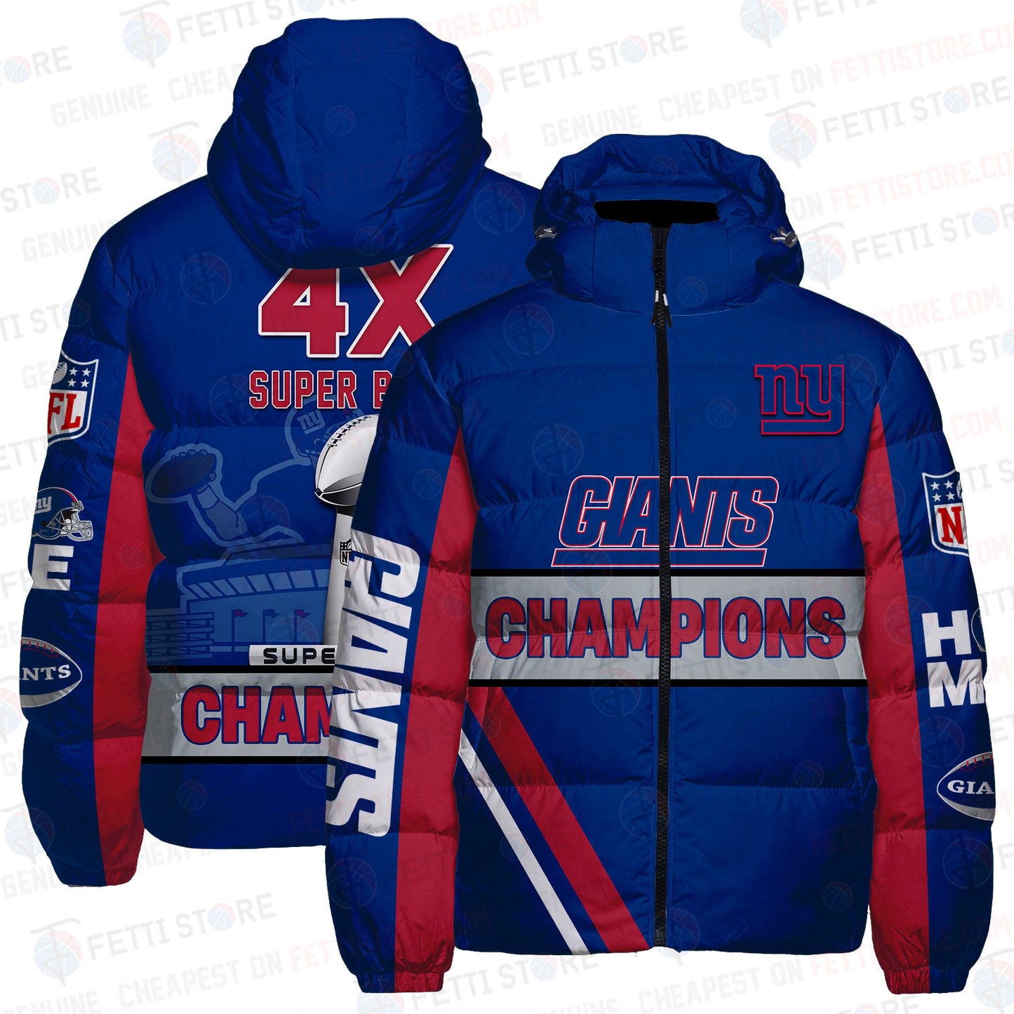 New York Giants CozyCloud Down Jacket AZBTDWJ000125