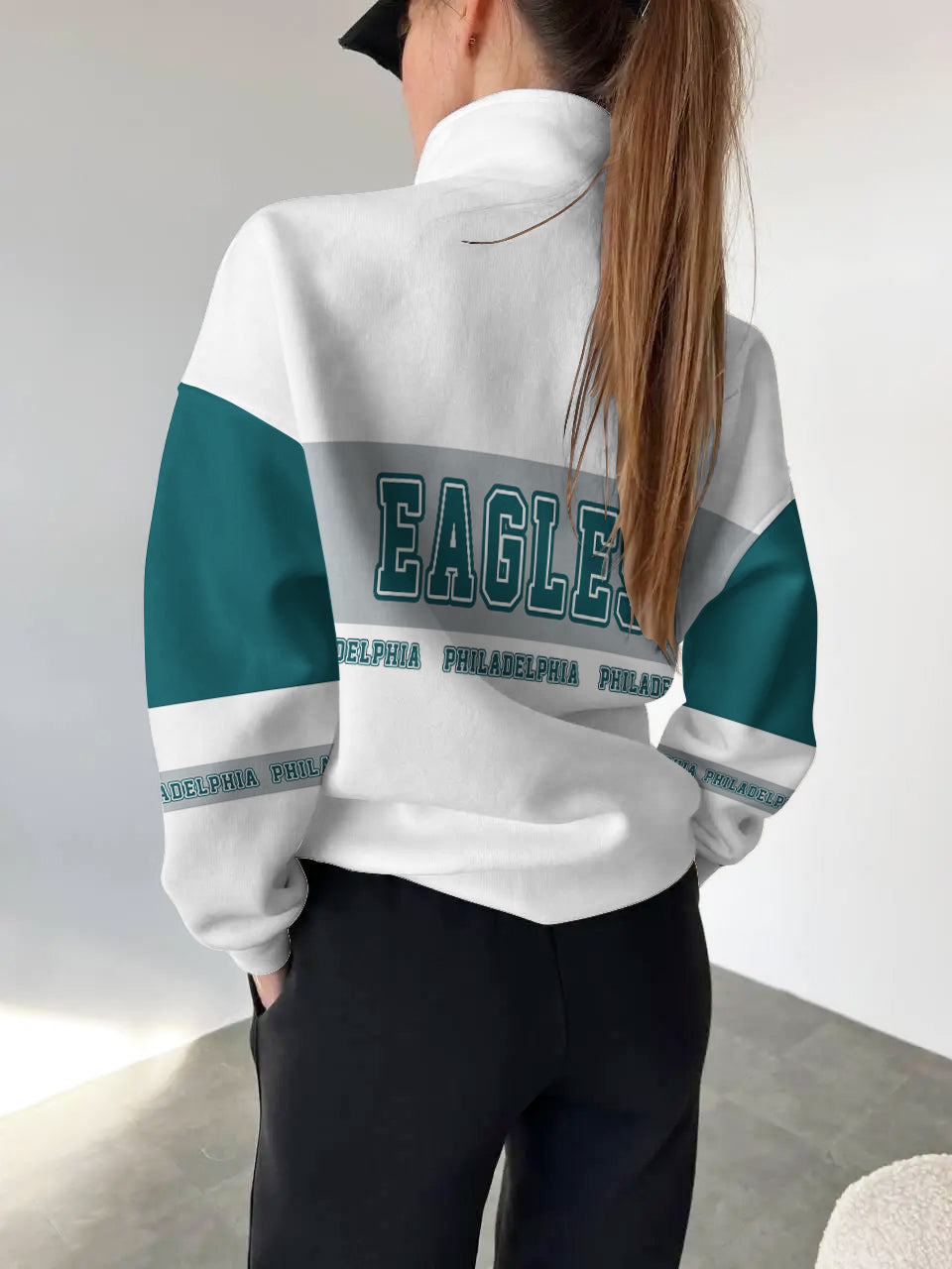 Philadelphia Eagles Casual Colorful Stand Collar Sweatshirt AZBTSCSW000387