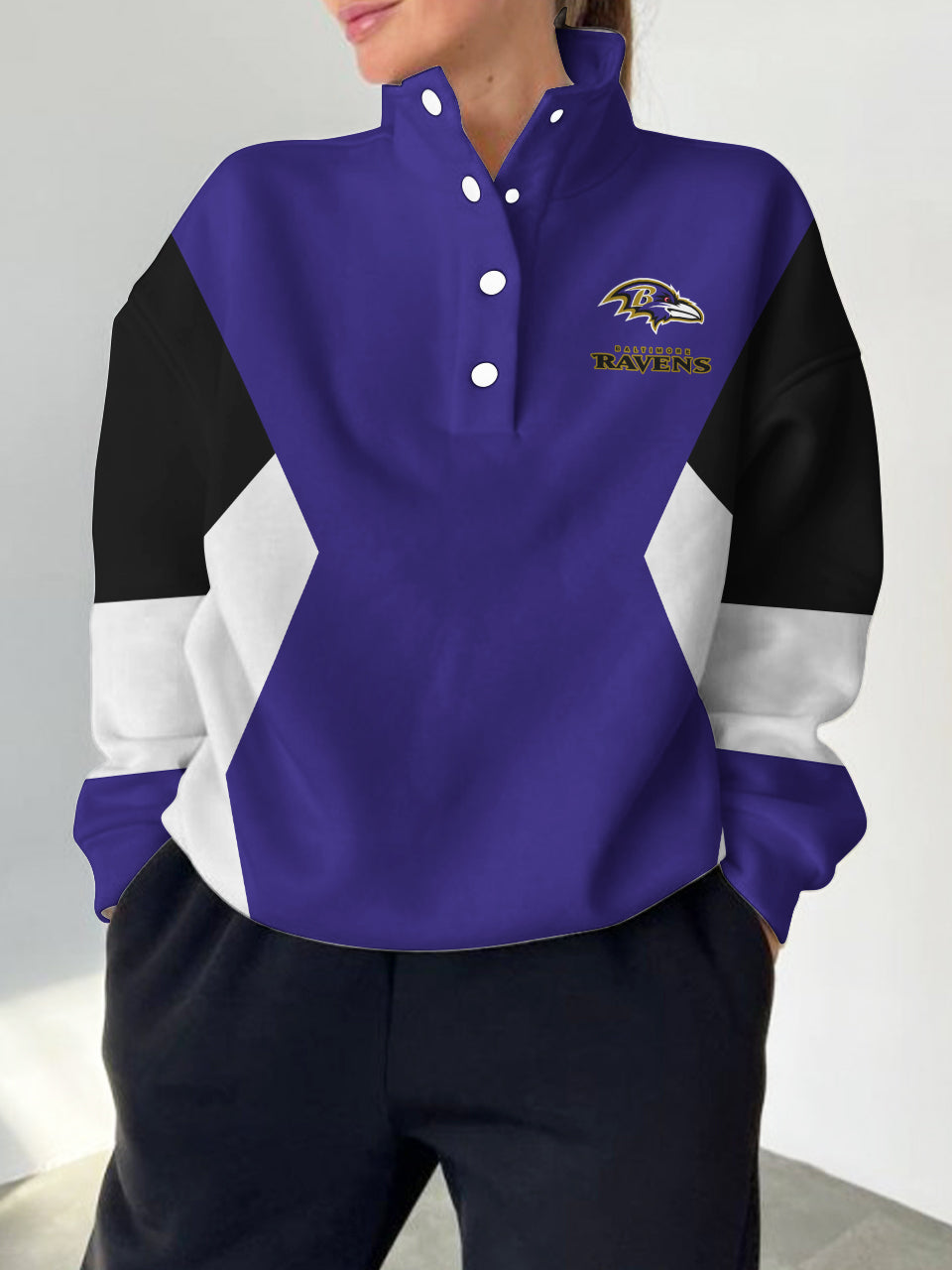 Baltimore Ravens Casual Colorful Stand Collar Sweatshirt AZBTSCSW000285