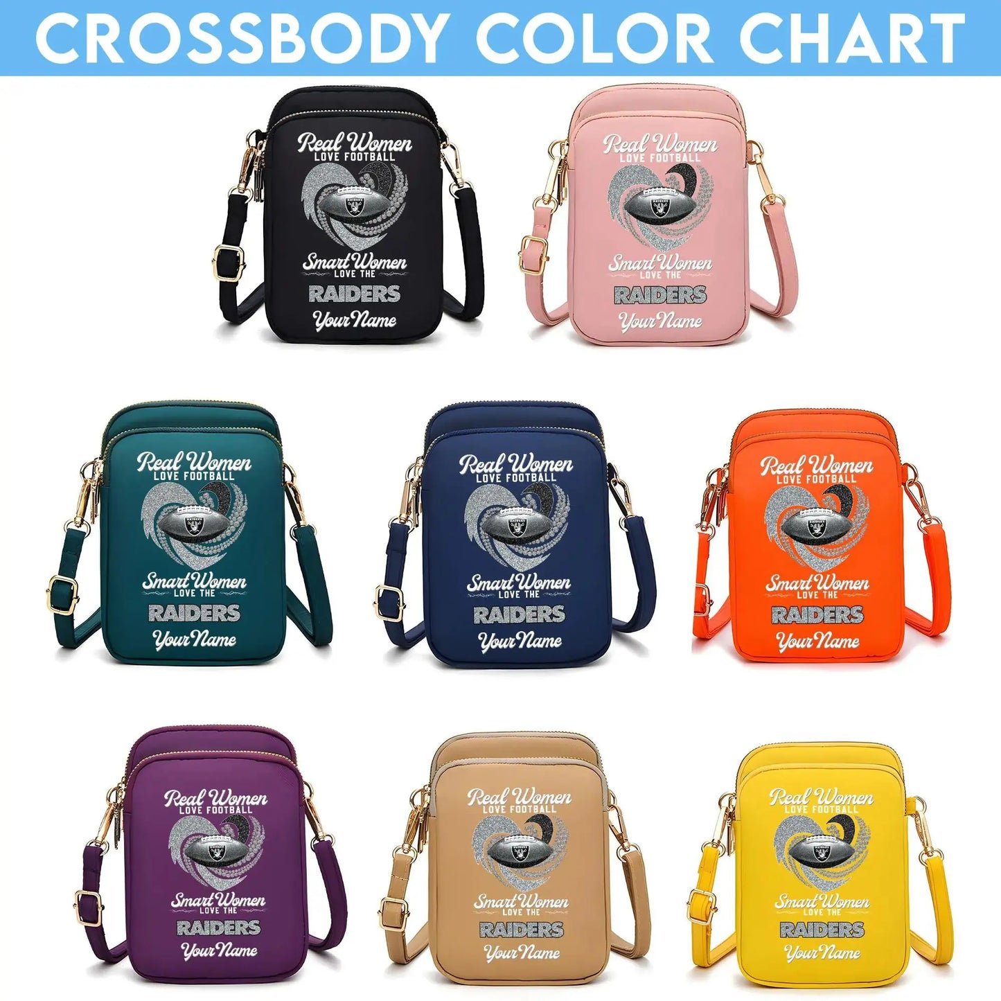 Las Vegas Raiders Mini Crossbody Bag for Women New Trending 2025 AZBT2DMCB000056