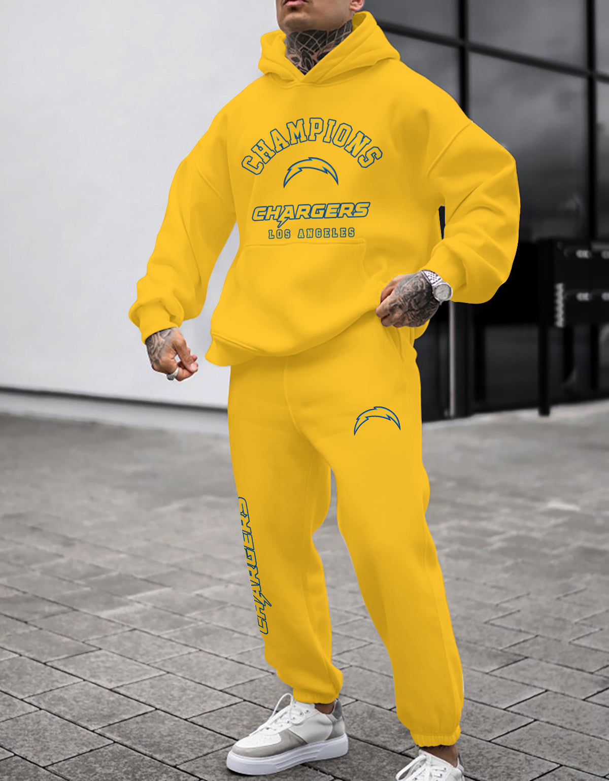 Los Angeles Chargers Combo Pullover Hoodie And Sweatpants AZBTPHSP000474