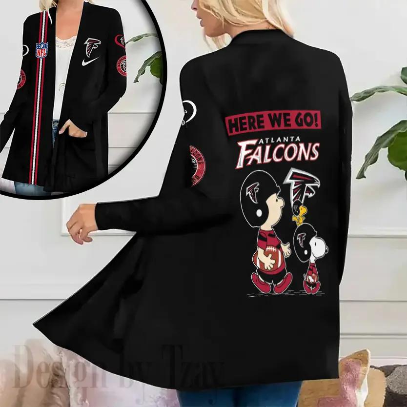 Atlanta Falcons Women Patch Pocket Cardigan BT009