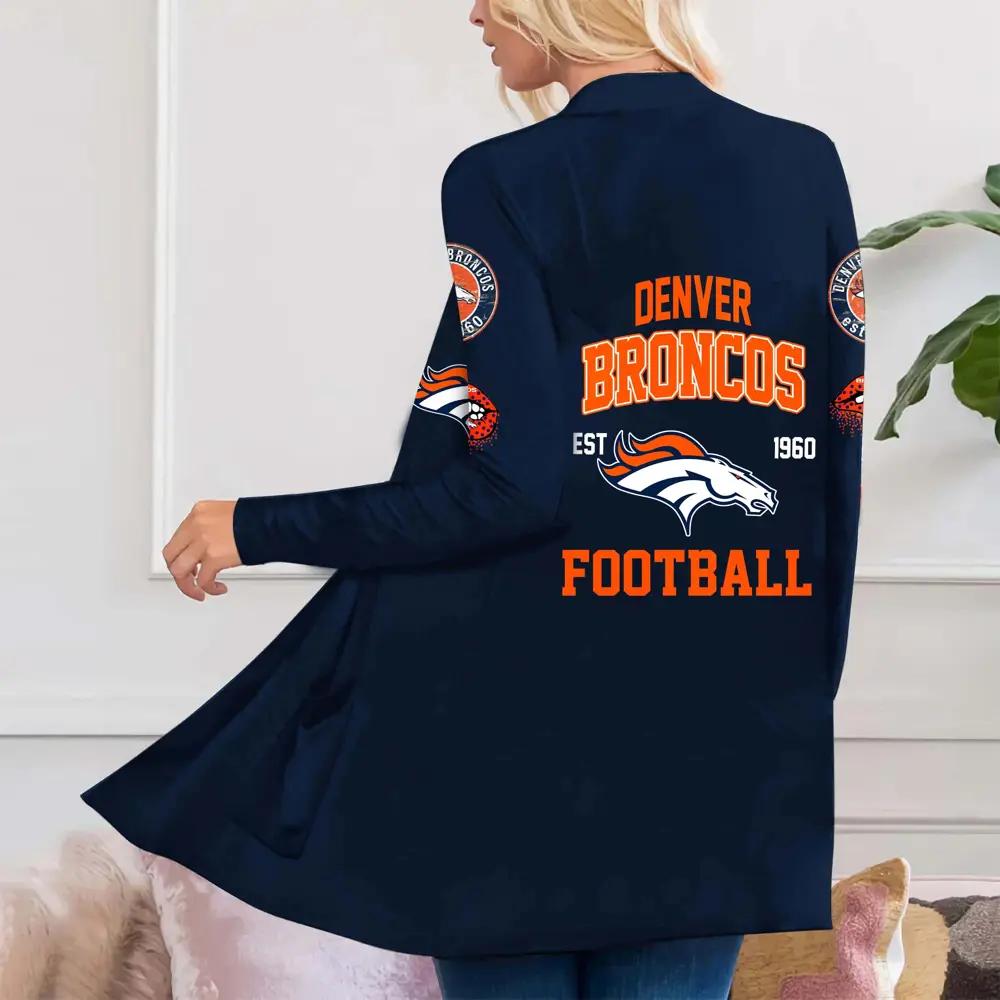 Denver Broncos Women Patch Pocket Cardigan BT055