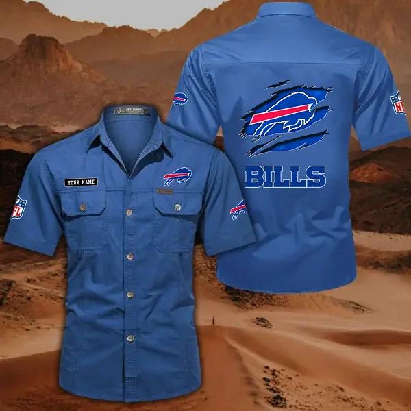 Buffalo Bills Men’s Short Sleeve Cargo Shirts New 2025 AZBT2DCGS000004