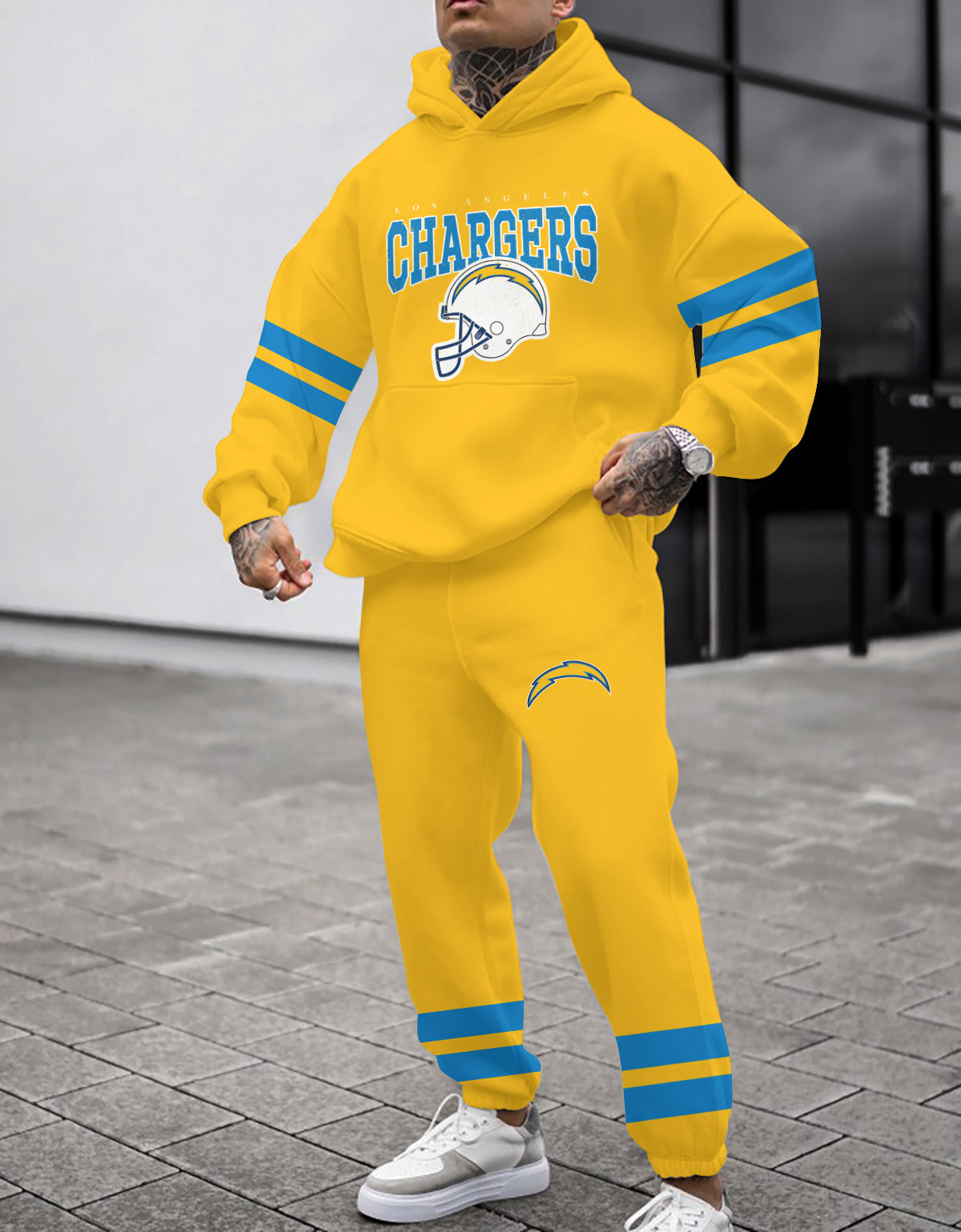 Los Angeles Chargers Combo Pullover Hoodie And Sweatpants AZBTPHSP000260